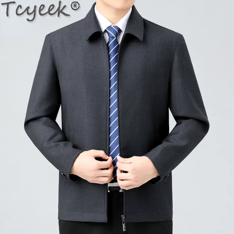 Tcyeek Winter Fall 85% Wool Jacket Men Casual Wool & Blends Coat Fashion Loose Woolen Jackets Man Clothes New Casaco Masculino