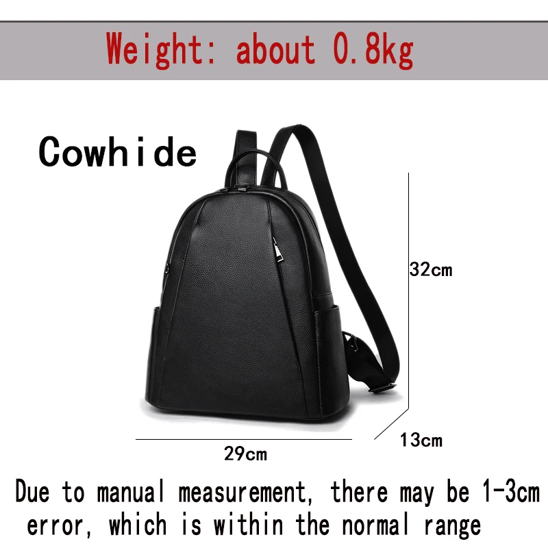 2023 Cowhide Black Backpack High-Capacity Ladies Year Women\'s Bags School Travel Bag Fashion For Girls Luxury Backpacks