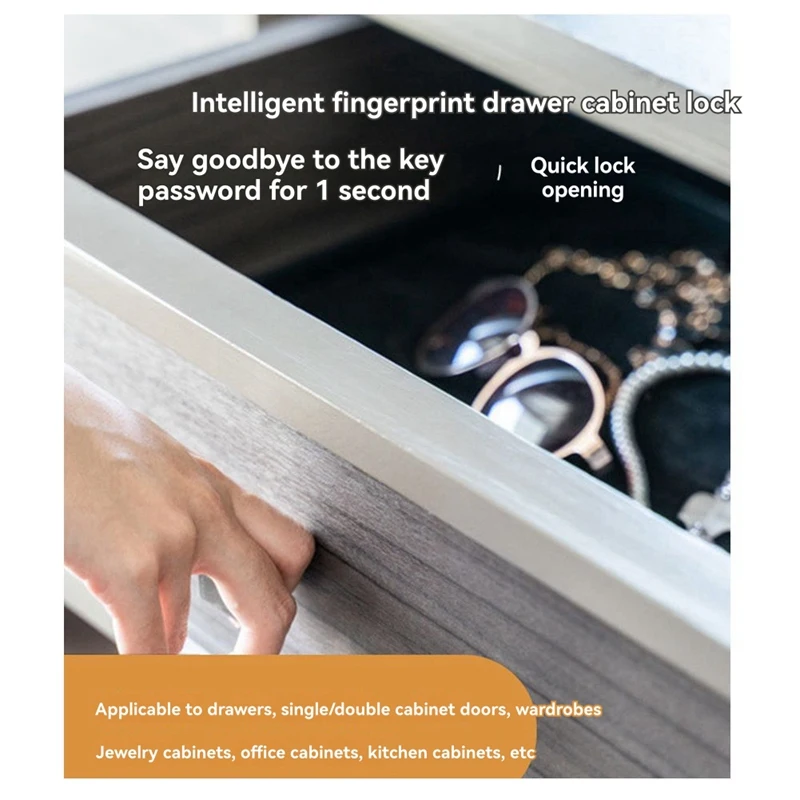 

138-32 Замок с отпечатками пальцев без перфорации Биометрический электронный дверной замок Низкое энергопотребление с трехцветной лампой для офиса B-A12I