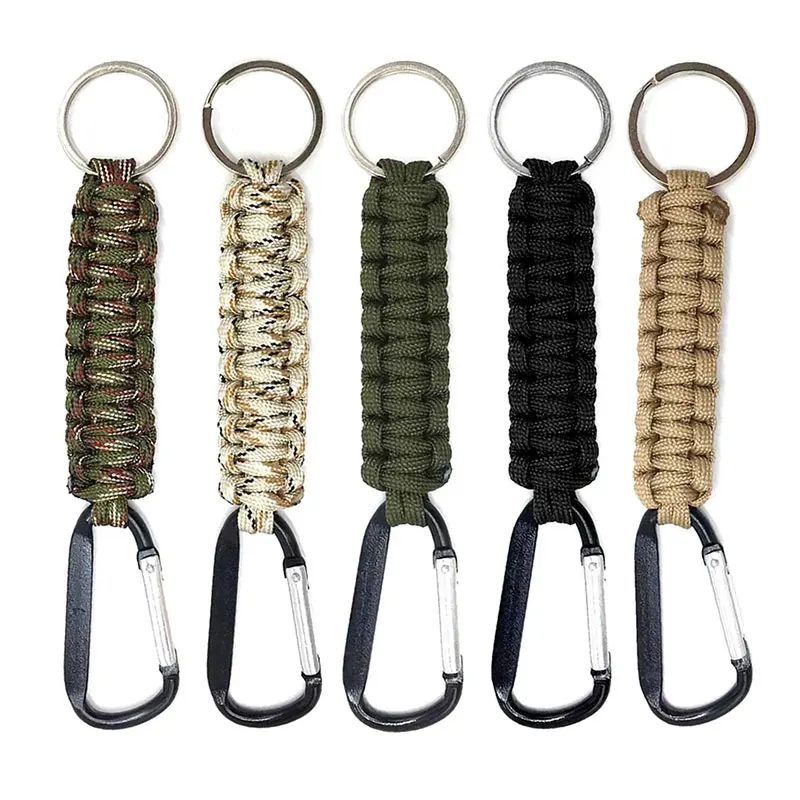 Outdoor Umbrella Rope Phone Lanyard Steel Buckle Survival Paracord Rope Nylon Knife Olecranon Lanyard Keychain Strap Pendant