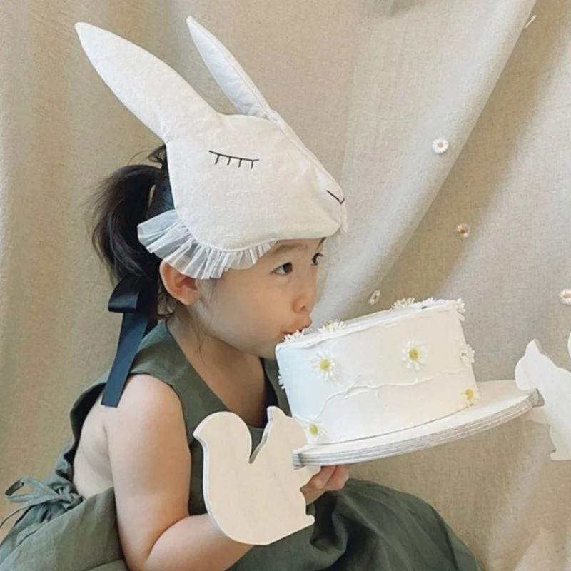 

Baby Cute Rabbit Headgear Party Cosplay Costume Accessories Cartoon Bunny Plush Hat Kids Headwear Props for Masquerade Easter