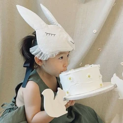 Couvre-chef de lapin mignon pour bébé, accessoires de Costume de Cosplay de fête, chapeau en peluche de lapin de dessin animé pour enfants, accessoires pour mascarade de pâques