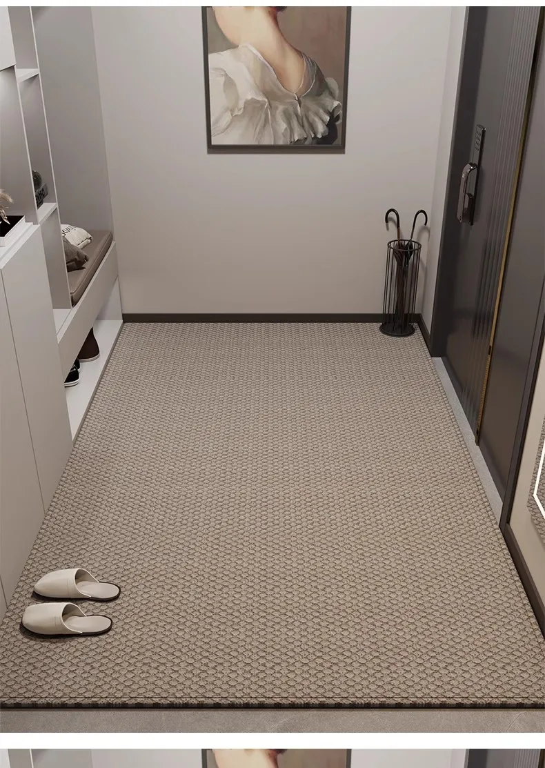 

Paris solid color cream wind entry door floor mat light luxury high-grade simple carpet door mat household door non-slip foot