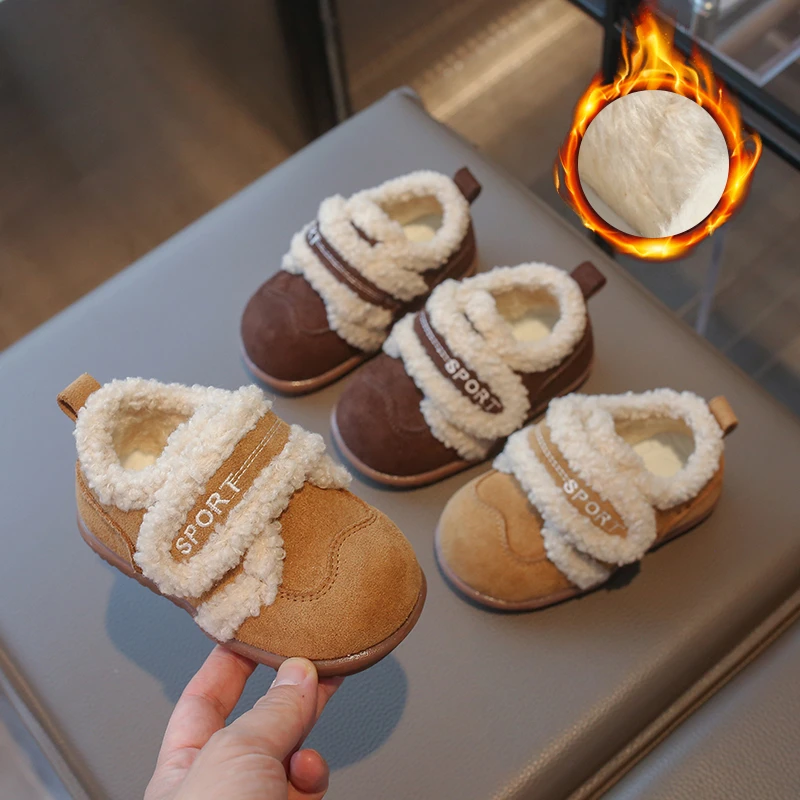 

2025 Winter New Children's Shoes for Girls, Thickened Warm and Comfortable Soft Bottom Fashion Retro Casual Shoes