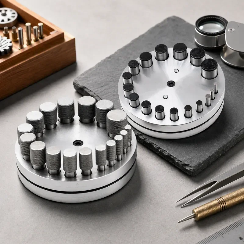 17 Holes Disc Cutting Tool 4mm-20mm Metal Forming Punch Die for Jewelry Making Sheet Ring Crafting Home DIY Practical