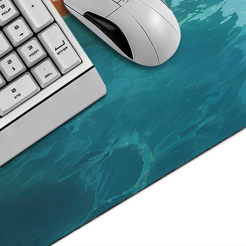 Mouse Pad Gamer Teal Koi Lotus Pond printon demand Computer Large Mousepad XXL keyboard pad Carpet Computer Mouse Mats Mice Pad