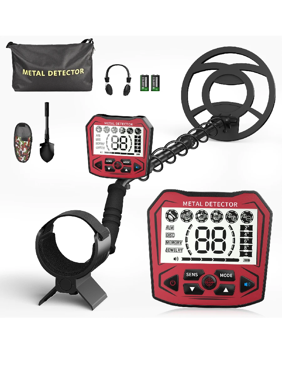 Hoge precisie metaaldetector, verstelbare lengte 113-141 cm, 5 modi, IP68 professionele metaaldetector met LCD-scherm - afbeelding 2