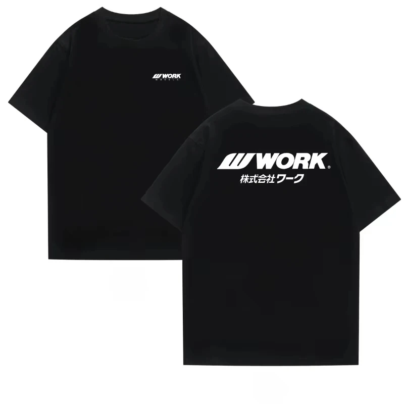 2025 Summer WORK Short Sleeve T-shirt Classic Wheel Racing Sponsor Clothing RIM Car Fashion Modified Car T-shirt Meister Shirt