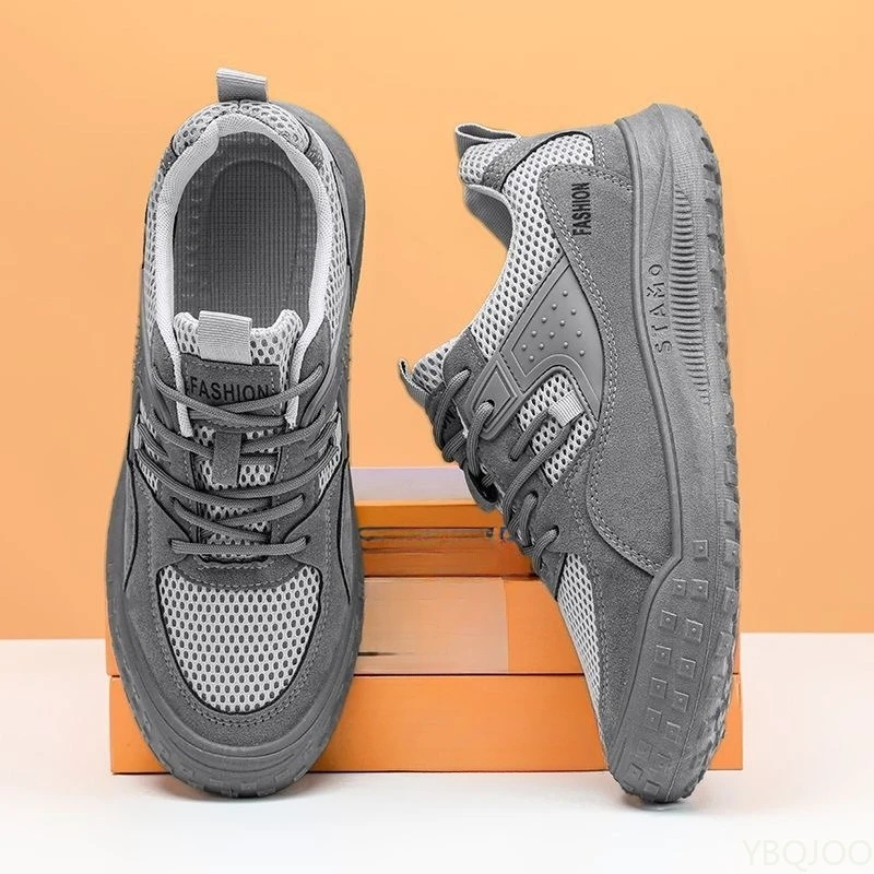 Scarpe da ginnastica da uomo estive nuove in mesh traspirante, versatili, alla moda, antiscivolo, per la protezione del lavoro, scarpe da tavolo comode e casual