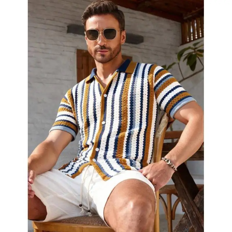 

Faionable Knitted Men's Top Large Size Autumn Sle Casual Sportswear Set Seven Sve Long Sve Q 906 TEMU