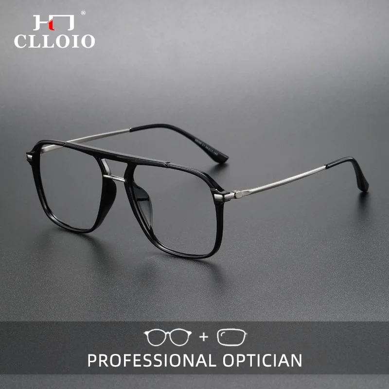 

CLLOIO High Quality Men Reading Glasses Anti Blue Light Myopia Optical Eyewear Customizable Progressive PrescriptionEyeglasses