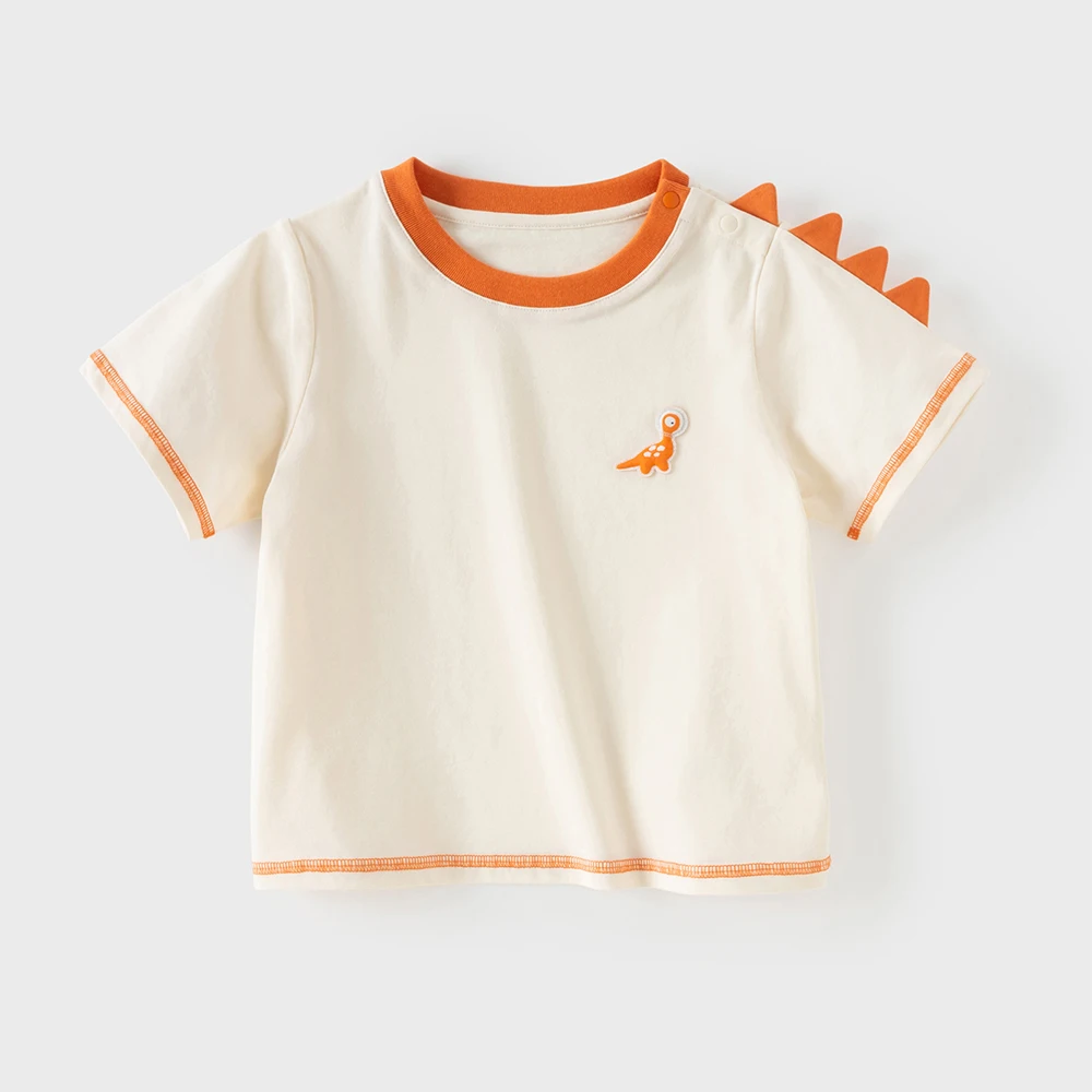 Dave Bella Boys Solid Summer T-Shirt Children Short Sleeve Cotton Top 1-7 Years Tees Kids Casual Outdoor Clothes DB2262427﻿ ﻿