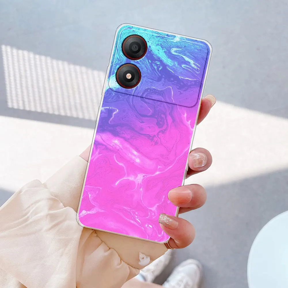 For ZTE Blade A34 Case Fashion Clear Silicone Soft Phone Case For ZTE Blade A54 Bumper Back Cover Coque For ZTE Blade A34 Fundas