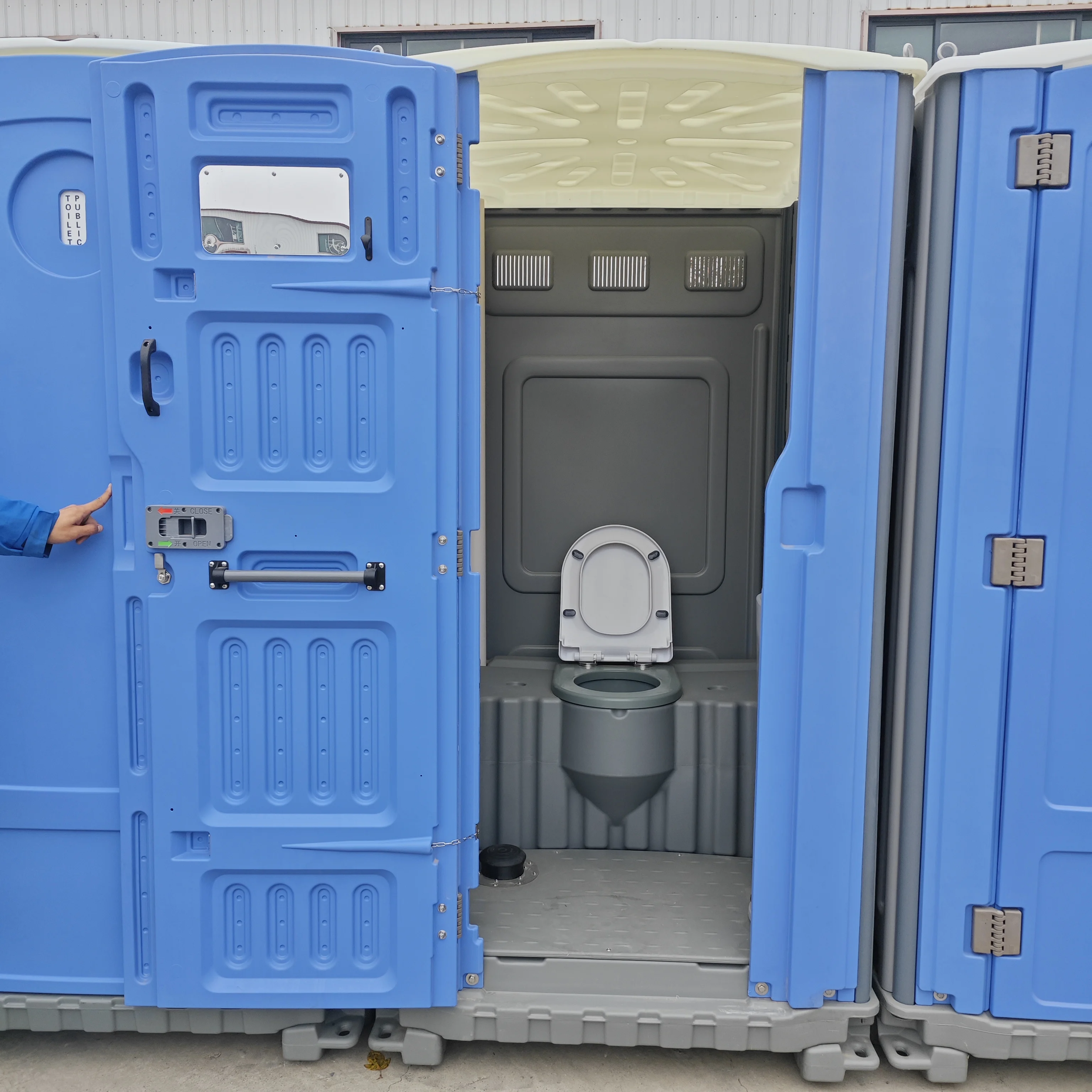 Self-Contained Portable Toilet with Sink for Construction Site Outdoor Camping Easy to Clean Assemble