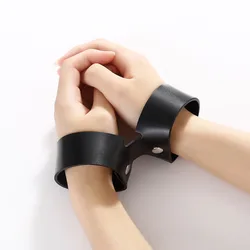 Leather Handcuffs Multi DJ Stage Decoration Leather Bracelet Suitable For Halloween Party Stage Performance Role-playing Props