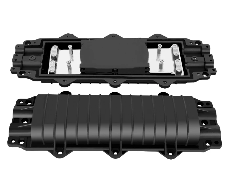 24 core, 2-in, 2-out large D-type optical cable splicing box, fusion wrapped, optical fiber waterproof and seismic resistant