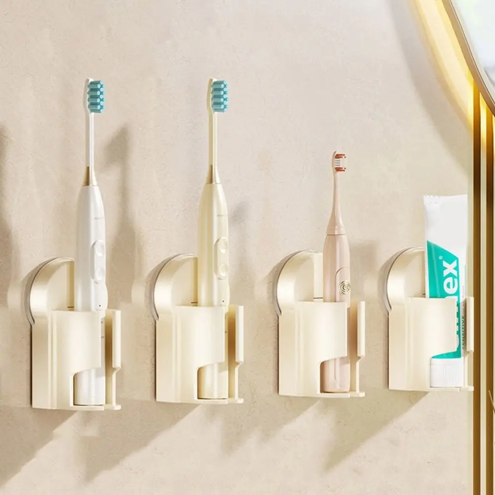 

3Pcs Wall Mounted Suction Cup Electric Toothbrush Holder Reusable Space Saving Toothpaste Storage Rack Detachable