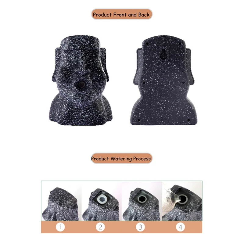 USB Rechargeable Easter Island Moai Humidifier Timing Aroma Diffuser Mist Maker Home Office Hanging Sprayer