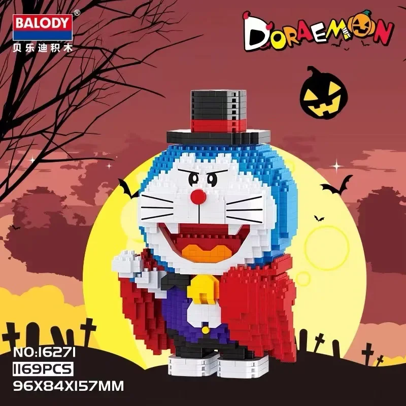 

Классический креативный конструктор Doraemon, персонажи аниме, кавайные миниатюрные настольные украшения, детские игрушки, подарок на Хэллоуин