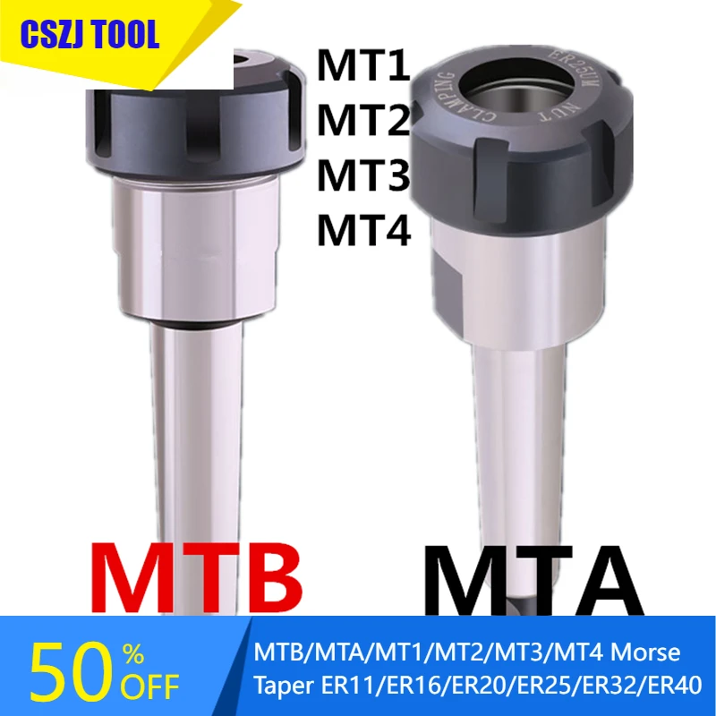 CSZJ MTB/MTA/MT1/MT2/MT3/MT4 Morse taper ER11/ER16/ER20/ER25/ER32/ER40 collet chuck Holder,CNC tool holder clamp