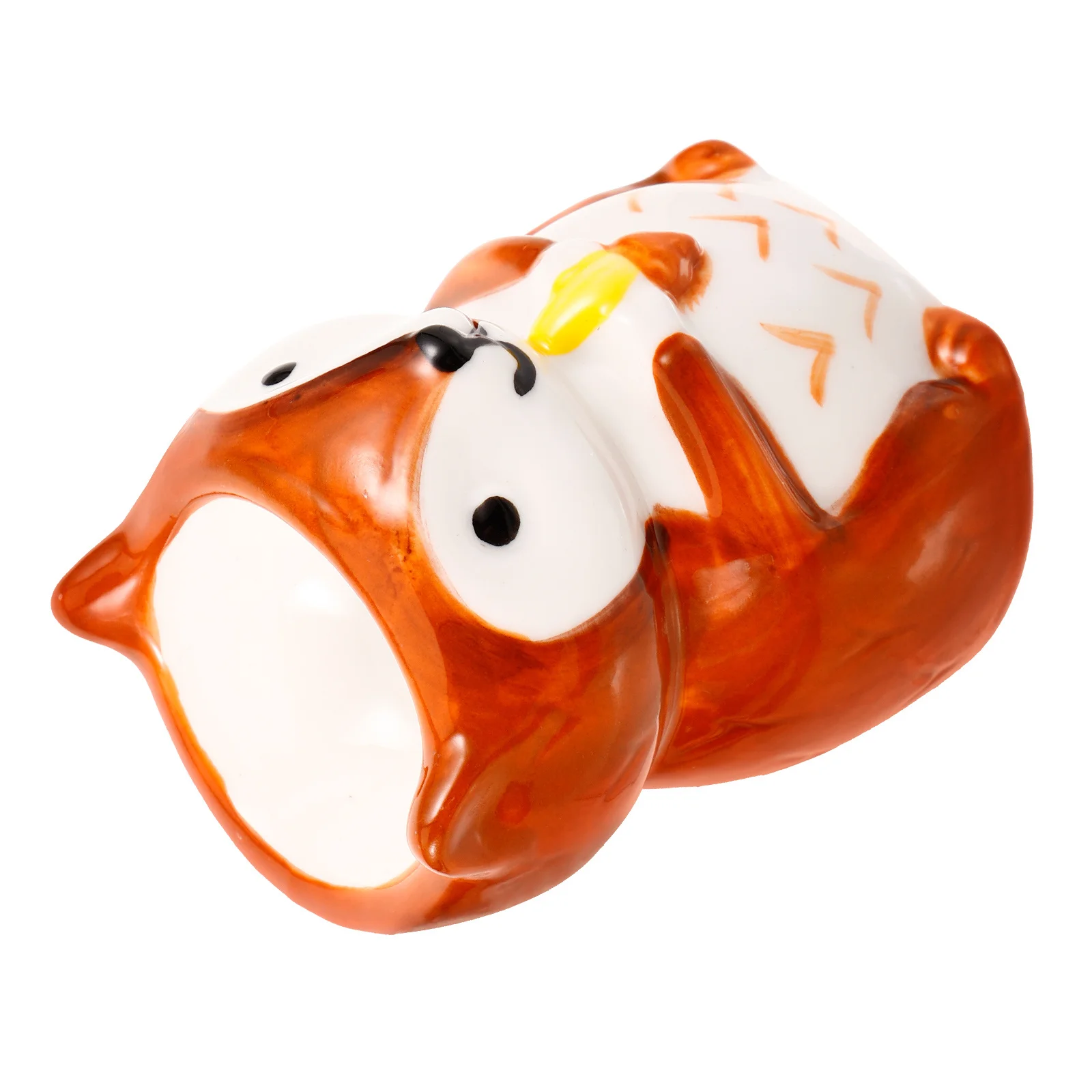 

Ceramic Egg Holder Adorable Squirrel Style for Boiled Eggs Secure Fit Small Egg Cup Breakfast Table Decoration Party Use