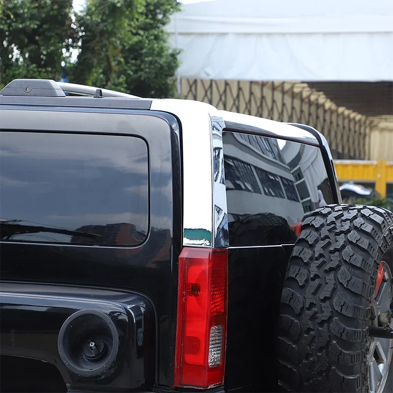 For Hummer H3 2005 2006 2007 2008 2009 Car D-pillar Decorative Cover ABS Exterior Accessories 2 Pcs