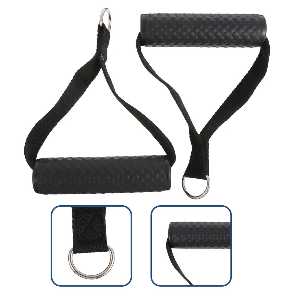 

4pcs Fitness Ergonomic Non-Slip Pull Handle Durable Tension Rope Handle For Resistance Band Home Gym Cable Machine