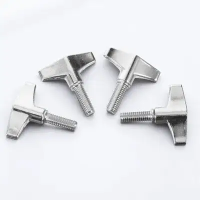 4 قطعة رف الطبل الجناح المسمار المعدني الصنج الجوز لملحقات الطبل أجزاء أداة قرع الإفراج السريع المكسرات أداة