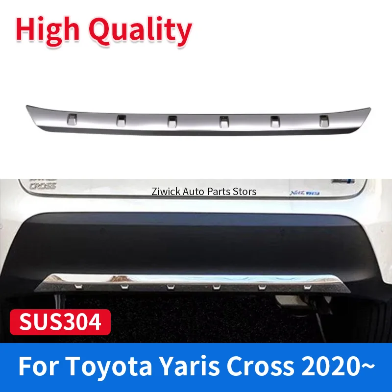 

Высокое качество SUS304 хромированный автомобильный Стайлинг внешние аксессуары 1 шт. задний бампер хромированная нижняя защитная накладка для Yaris Cross 2020