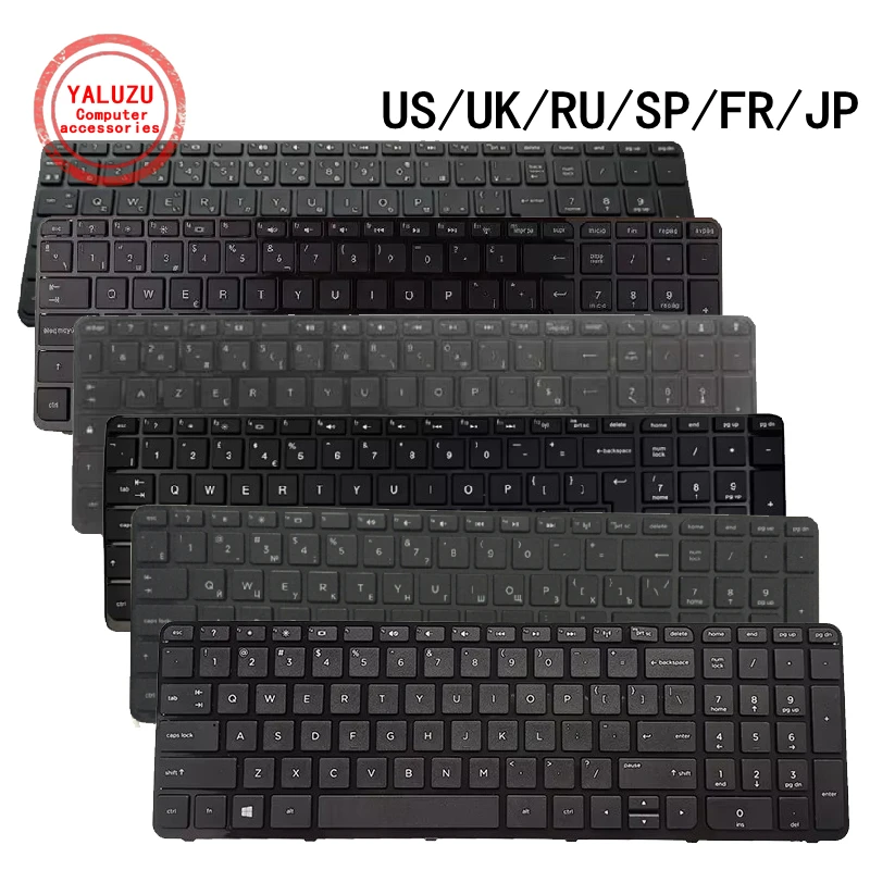US/UK/RU/SP/FR/JP English NEW Laptop Keyboard For HP 15-E 15-D 15-F 15-R 15-G 15-H 15-N 15-S 15-R000 15-N000 TPN-C113 C117 F113