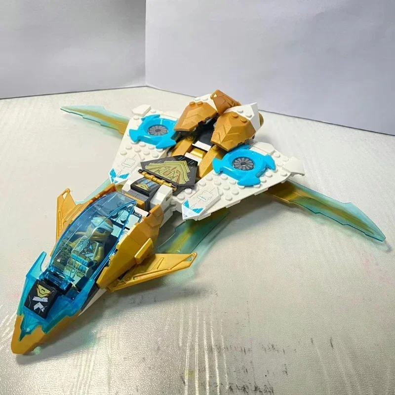 293pcs Golden Dragon Jet Fighter Model Building Blocks Bricks Toys for Boy Christmas Birthday Gifts