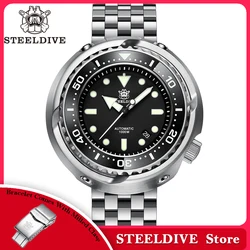 Oversize 53.6Mm Case 1000M Waterdichte C3 Luminoyus NH35 Automatische Grote Tonijn Heren Duikhorloge Steeldive SD1978