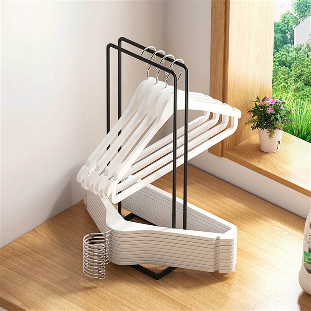 

Hanger Organizer Stacker, Hanger Organizer Stand for Closet Laundry