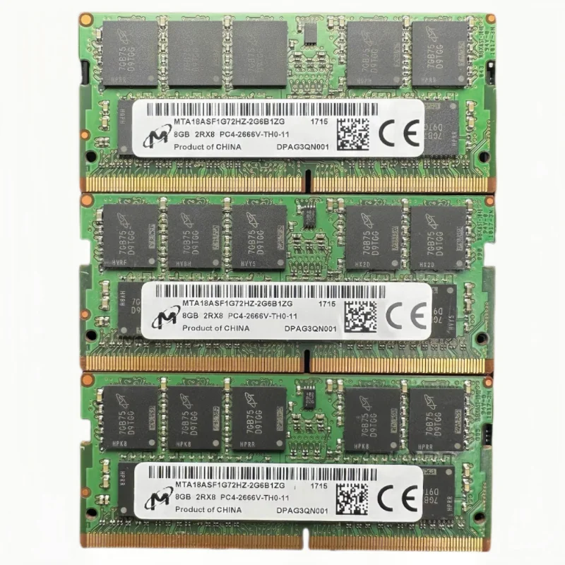 Micron servidor ecc rams ddr4 8gb 2666mhz servidor memória portátil ddr4 8gb 2rx8 PC4-2666V-tho ecc sodimm servidor memória portátil