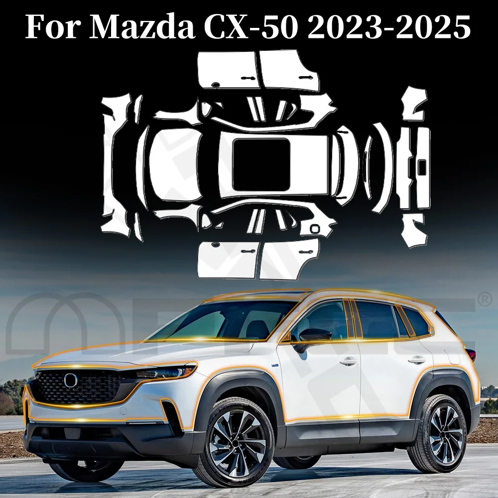 

For Mazda CX50 CX-50 2023-2025 Anti-Scratch TPU Paint Protection Film Pre-cut PPF Car Body Clear Kit Invisible Resistant Cover