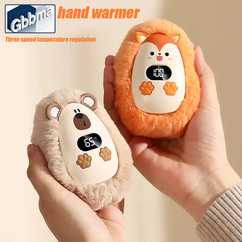 

J Plush Hand Warmer Practical 3 Temperature Settings Reusable Lightweight Pocket Hand Warmer Winter for Home Office Boys Girls