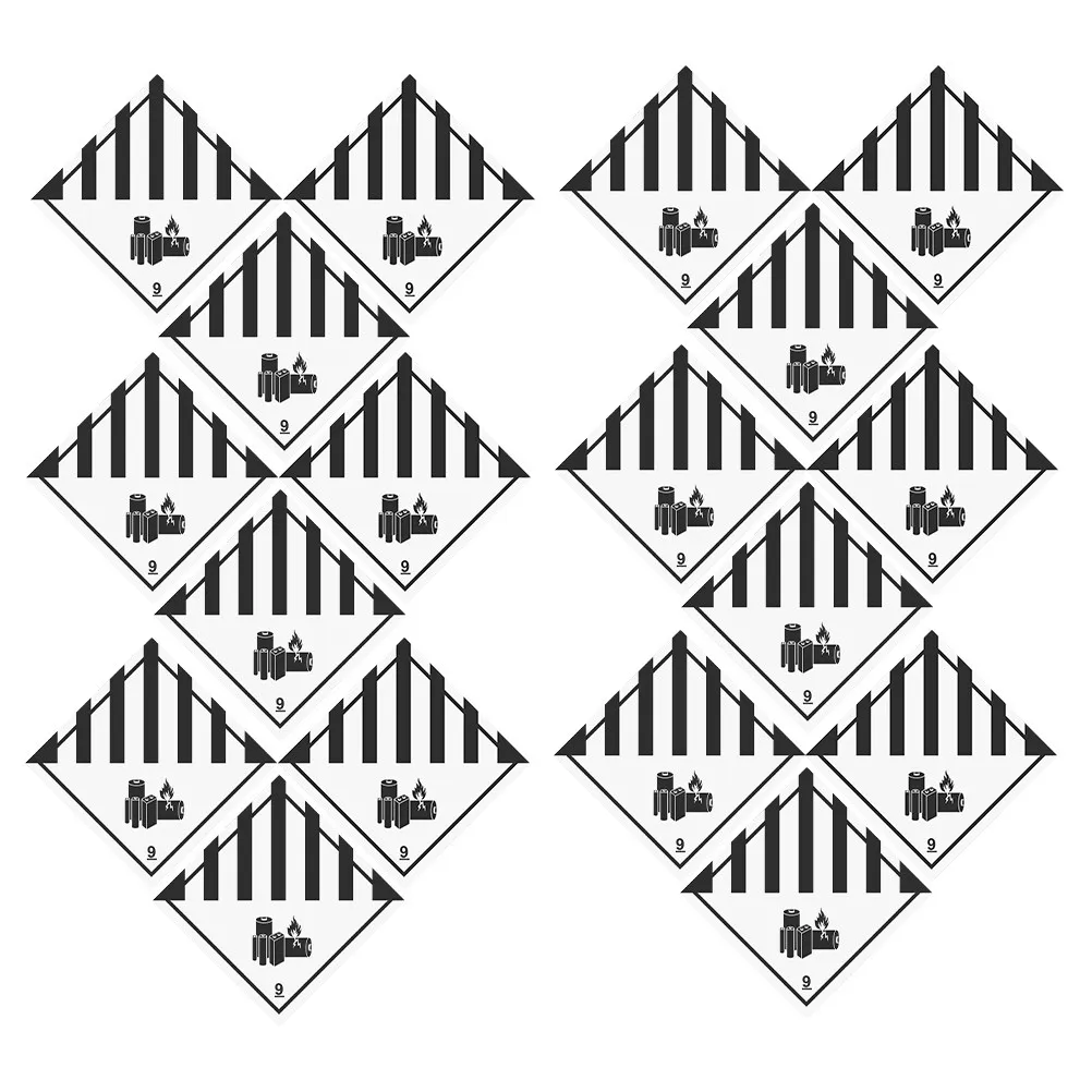 

100Pcs Hazardous Material Labels Self Adhesive Vinyl Writable Stickers Battery Packaging Fire Safety Clear Warning
