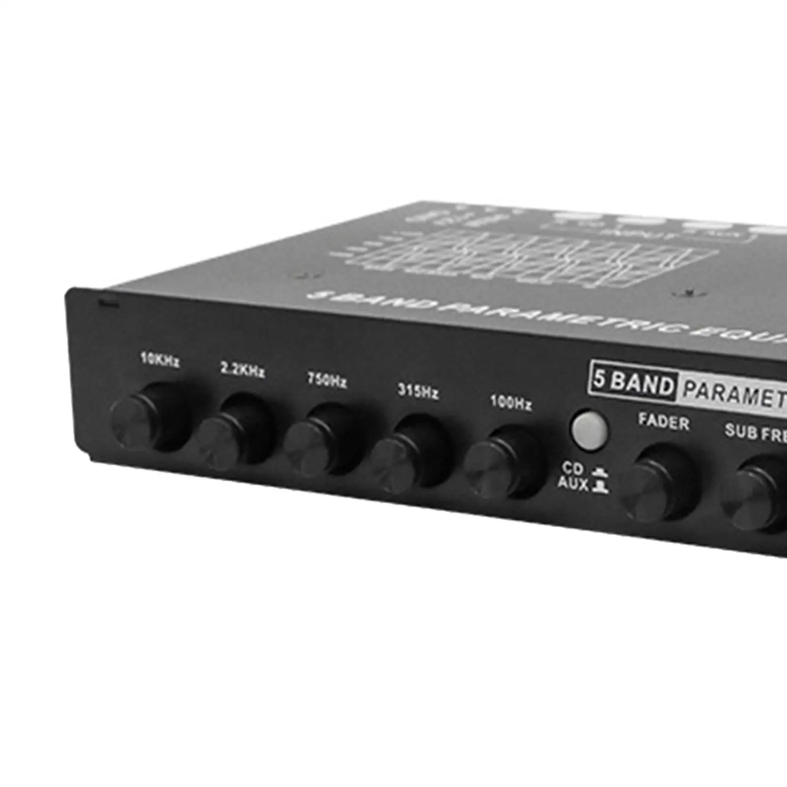 Car Audio Equalizer 5 Equalization Bands for Boat RV Car with CD AUX Input Metal 12V DC 5 Band Equalizer Front Rear + sub Output
