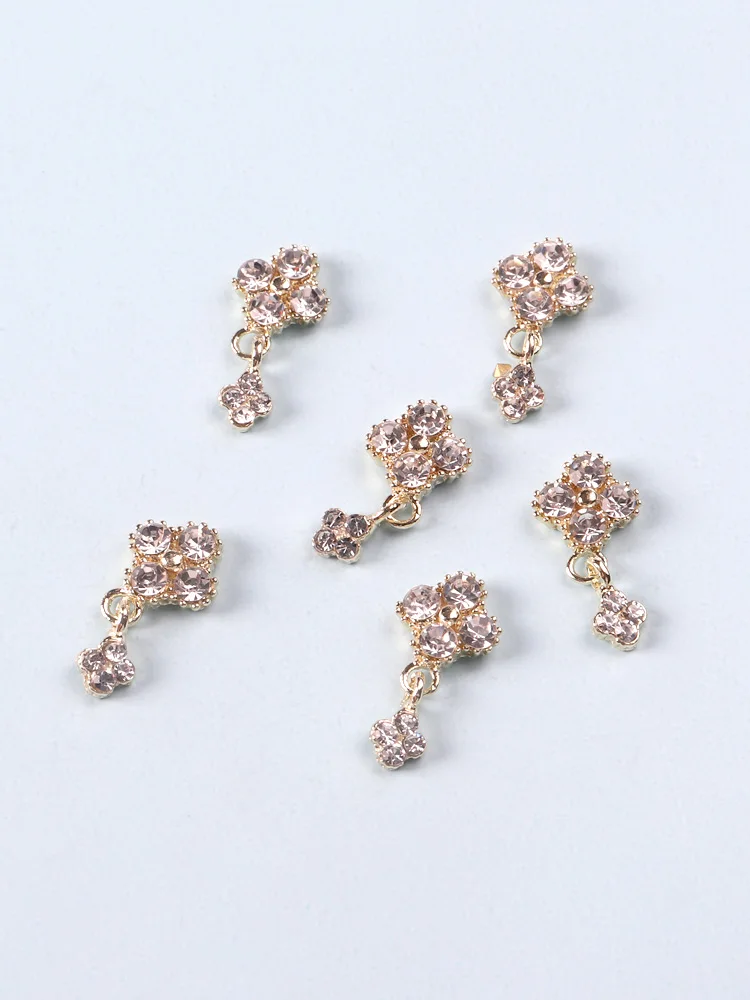 6 قطعة معدن الزركون مسمار السحر الأشكال الأنيقة الراين الديكور مع الذهب مسمار التموين ثلاثية الأبعاد زينة الأظافر اكسسوارات