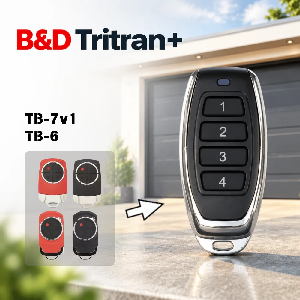 For B&D TB6 TB-7V1 TB7V1 Remote Control 433.92MHz BND Garage Door Remote Control Opener 433MHz Hand Transmitter