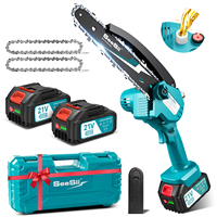 SeeSii 8 Inch Cordless Mini Electric Chainsaw Brushless Chainsaw Wood Cutter Pruning Garden Power Tools For Makita 18V Battery