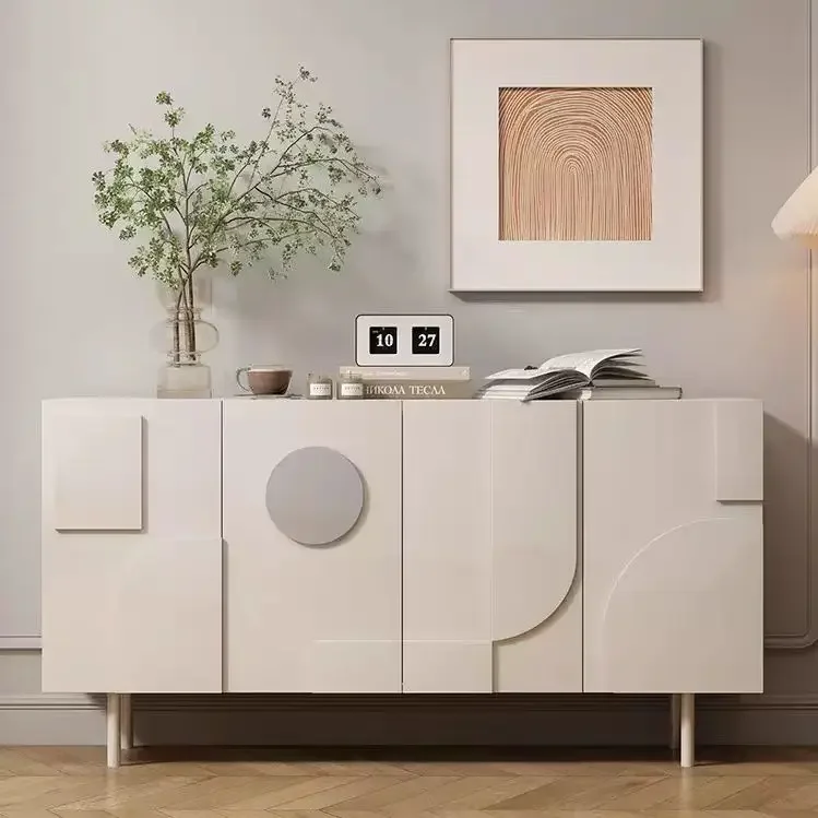 

-for Modern Cream Sideboard Cabinet Stone Top Shoes Cabinet Restaurant Kitchen Living Room Home Furniture Sideboard