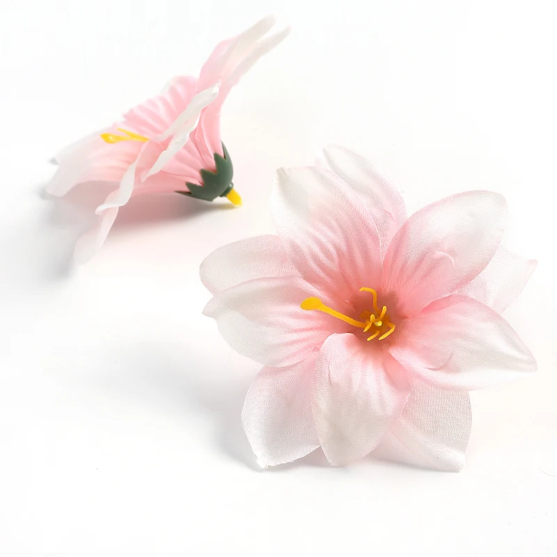 5/10pcs künstliche 9cm Seiden köpfe Blumen Hochzeit Haus Zimmer Garten Dekoration Braut Lilie DIY gefälschte Blume Sammelalbum Zubehör – Detail 9
