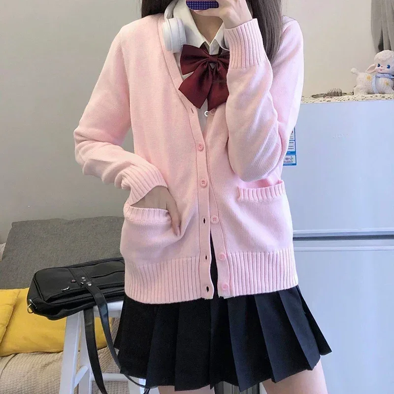 Japan School Sweater for Student Preppy Jk Cardigan Girl Jacket Autumn Winter Japanese Uniform High School Clothes Loli Cosplay