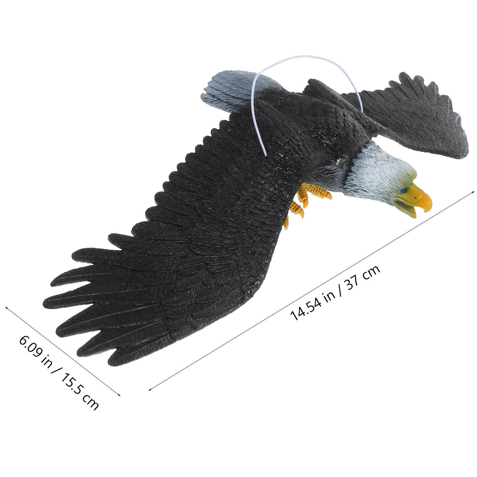 Outdoor Hanging Eagle Bird Deterrent Plastic Garden Ornament Rotating Wind Spinner Eagle Decor for Yard Lawn Porch Balcony Tree