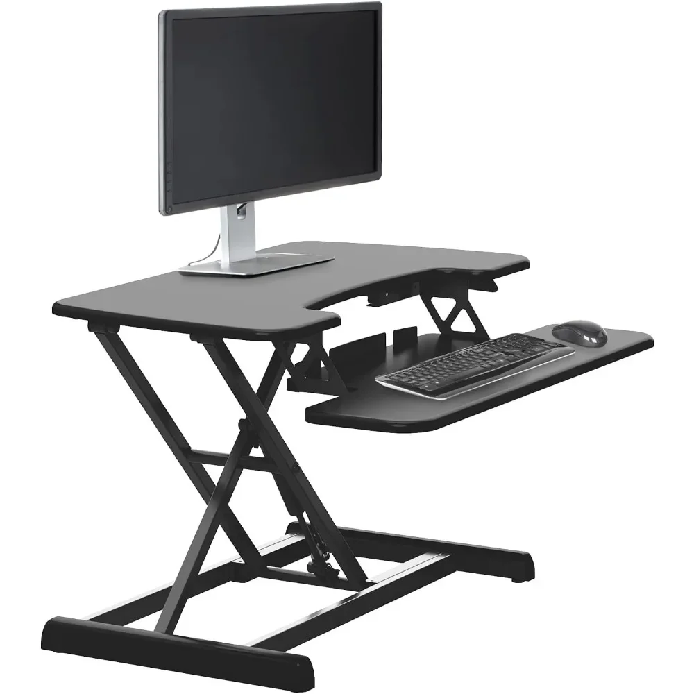 

Standing Desk Converter for Monitor Accessories Height Adjustable Sit Stand Desk Fully Assembled Monitor Riser for Home Office