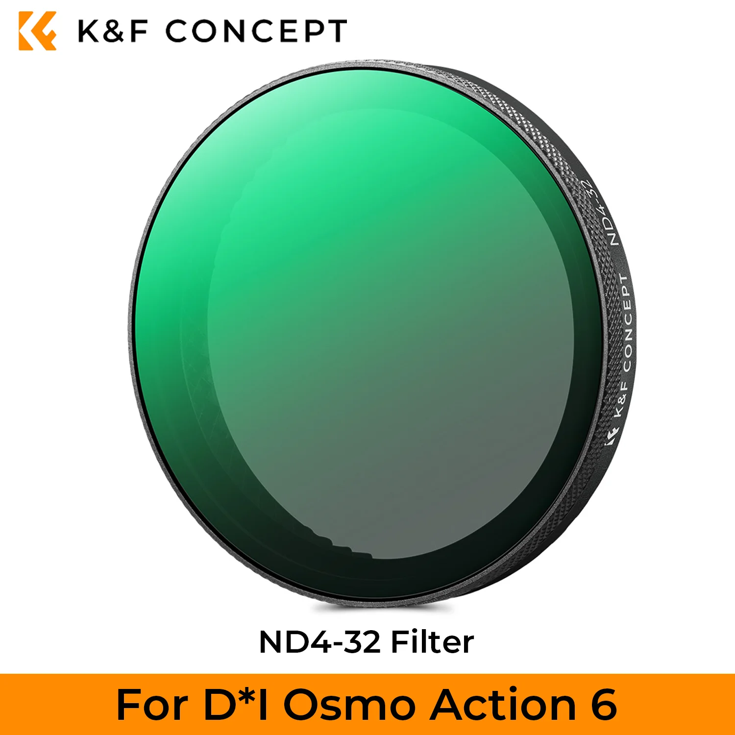 K&F CONCEPT Variabel ND4-32 Filter voor DJI Osmo Action 6 Snap-on Ontwerp Neutrale Dichtheid Lichtreductie Filters Multi-Coated HD