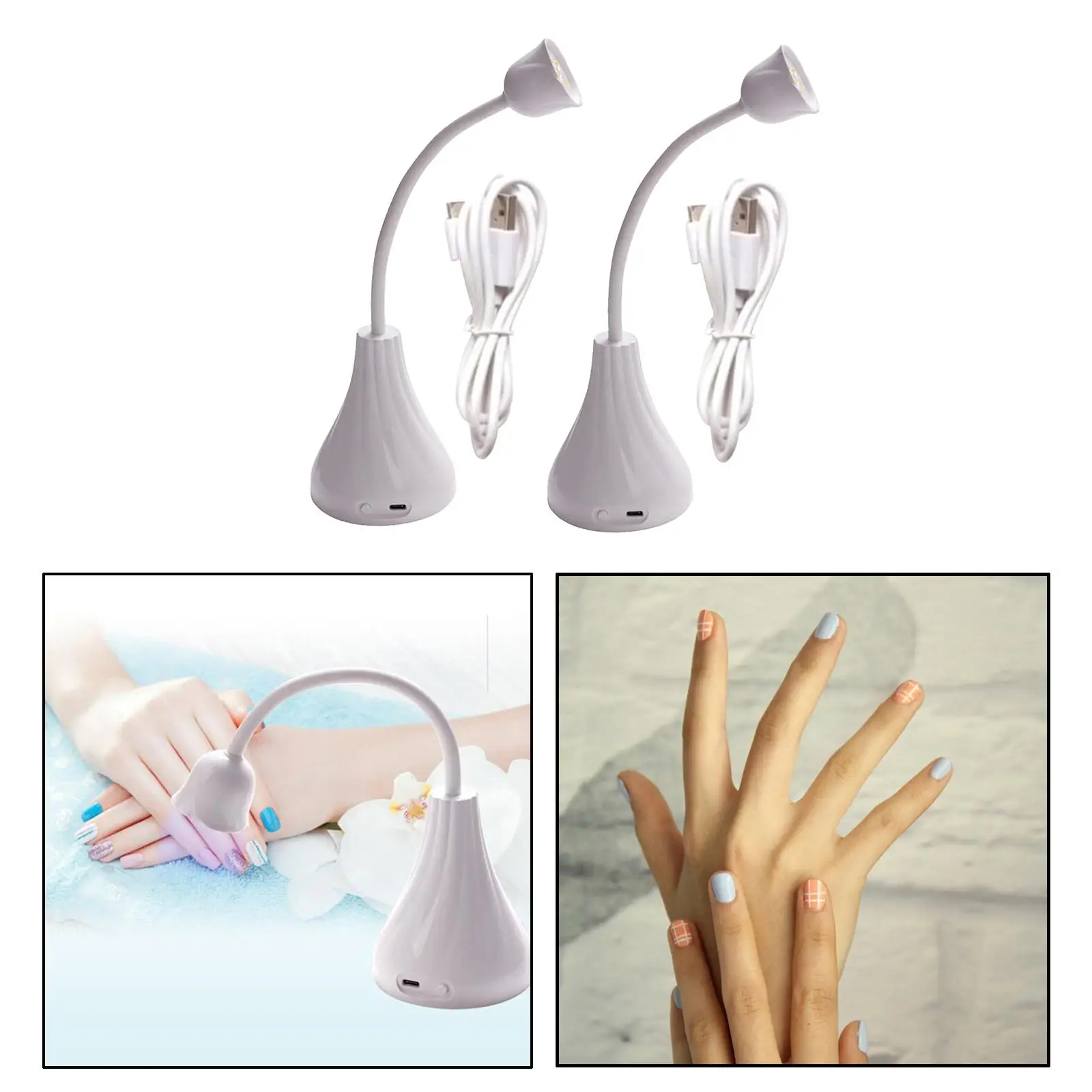 

USB LED Nail Lamp Light Nail Polish Dryer for Gel Nails Portable