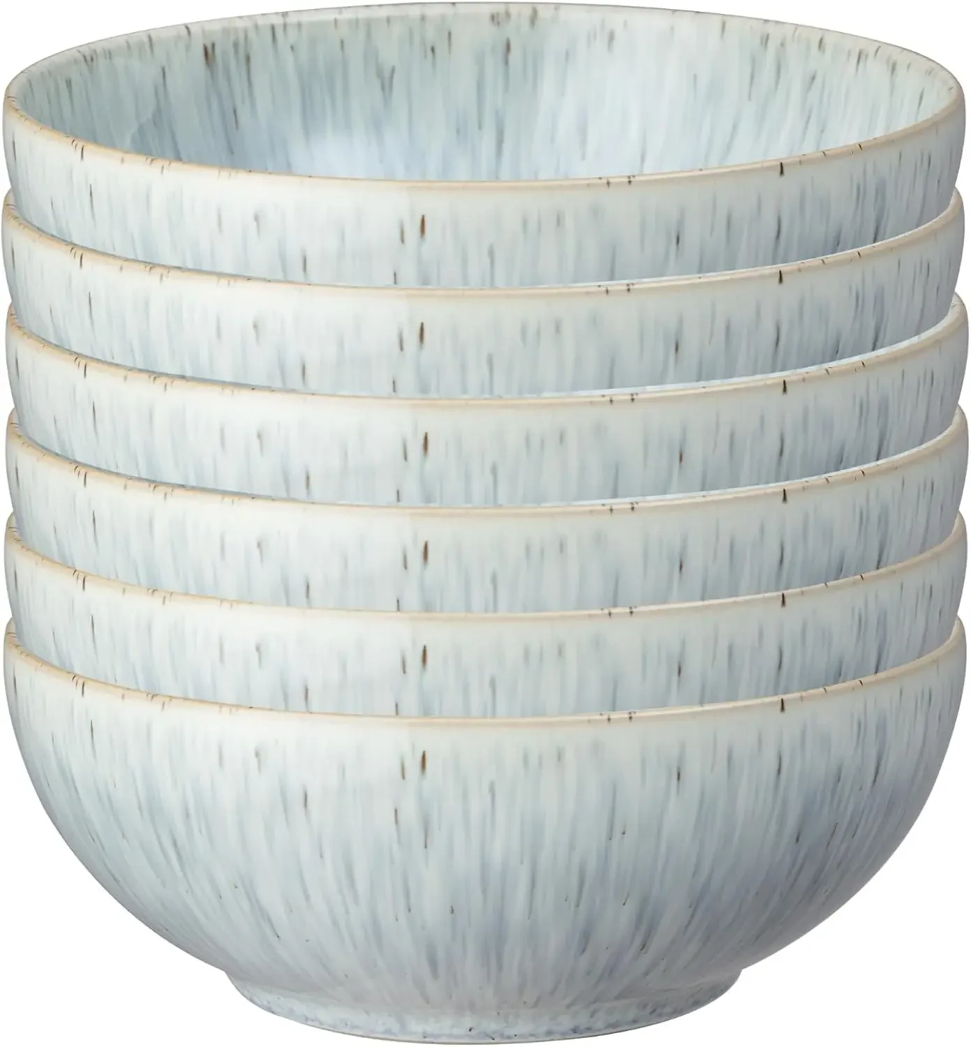

- Halo Speckle Cereal Bowls Set of 6-27 Ounce Dishwasher Microwave Safe - Scratch Chip Resistant - Grey, Neutral, Blue Ceramic S
