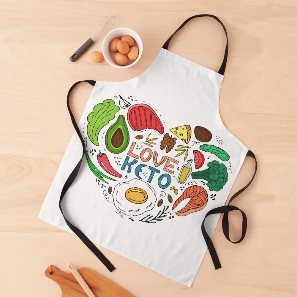 

Love Keto Apron Things For Kitchen kitchen jacket woman Apron